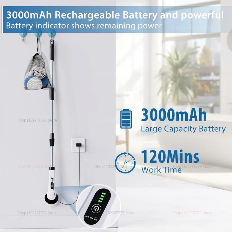 PowerSpin™ Electric Cleaning Brush – 2 Speed Rechargeable Scrubber