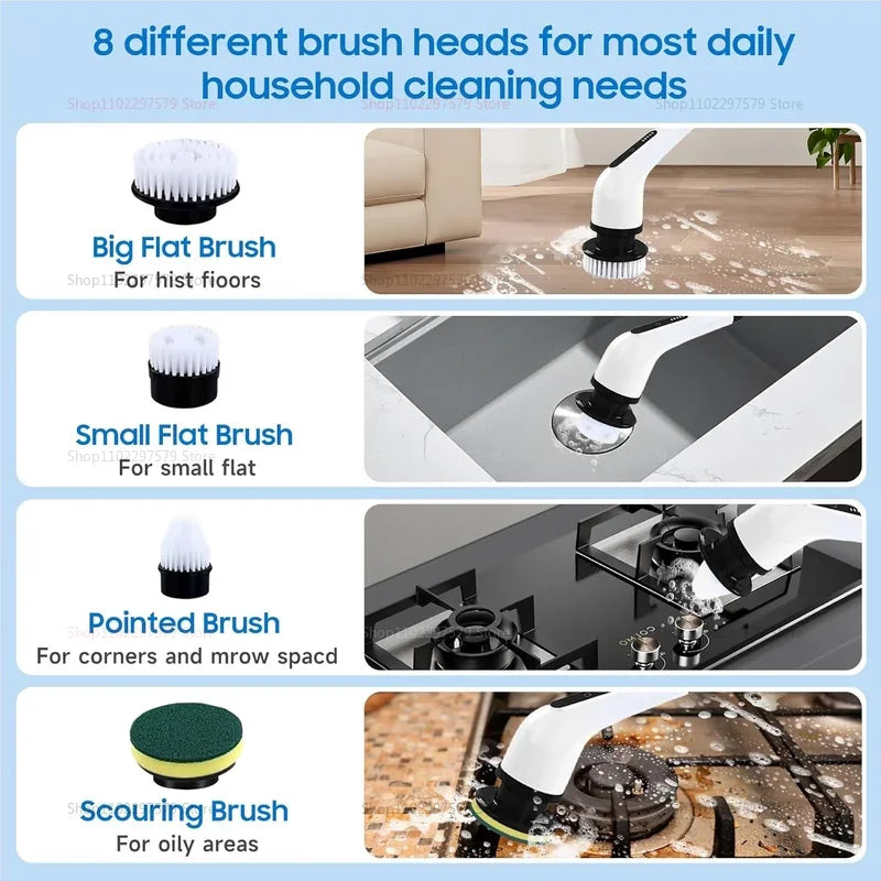PowerSpin™ Electric Cleaning Brush – 2 Speed Rechargeable Scrubber